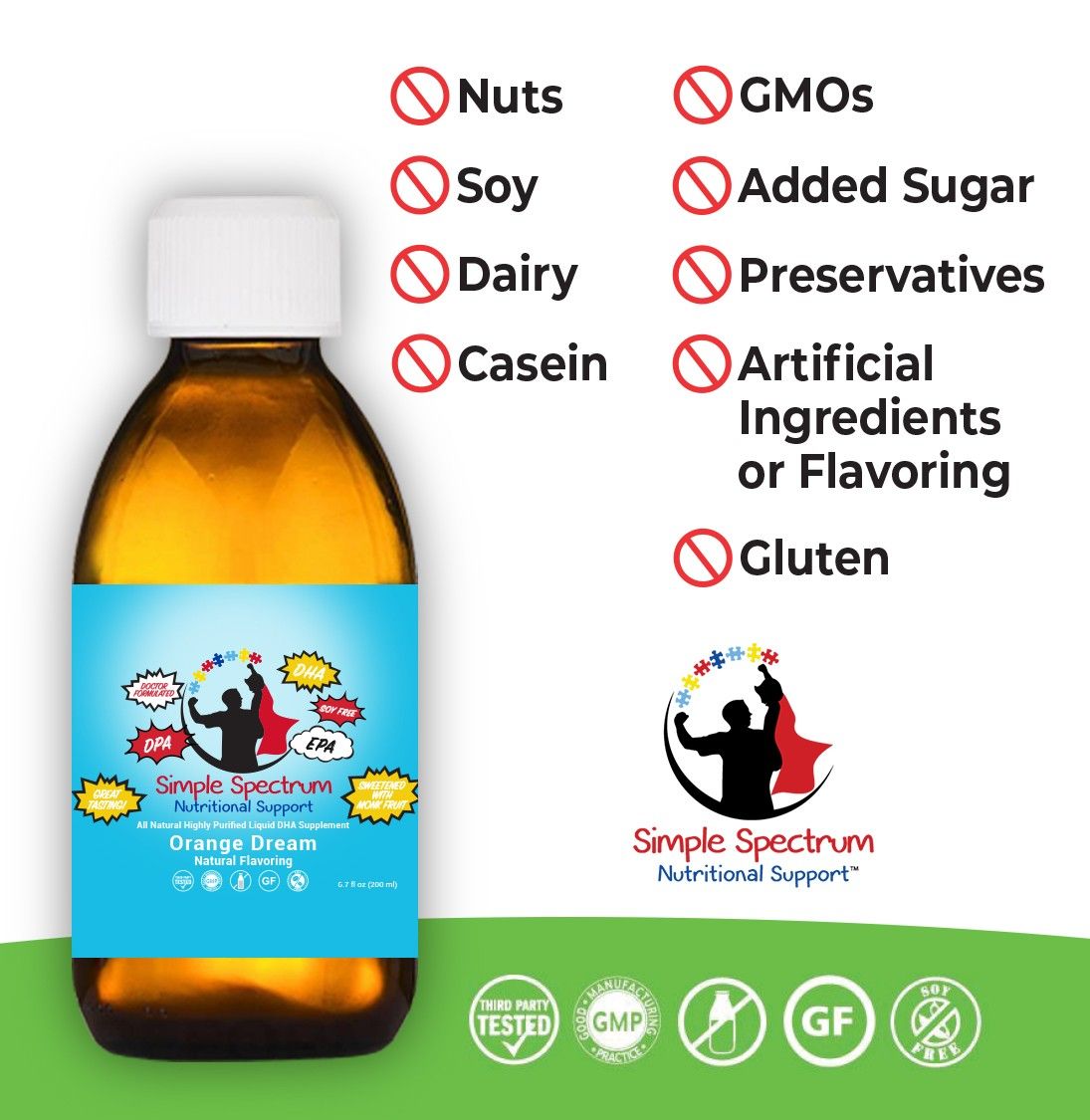 Simple Spectrum Omega 3 DHA Supplement - Simple Spectrum Supplement